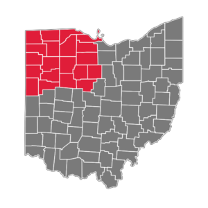 Northwest Ohio hub map