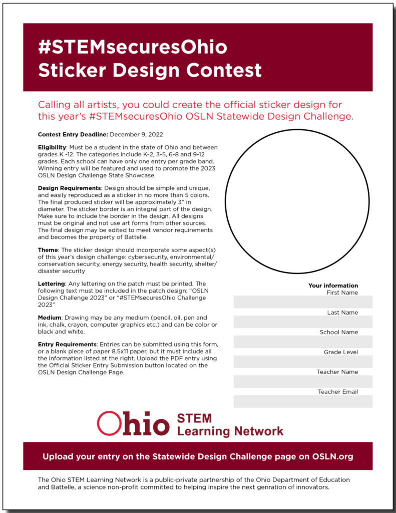 220801 OSLN sticker contest flyer thumbnail
