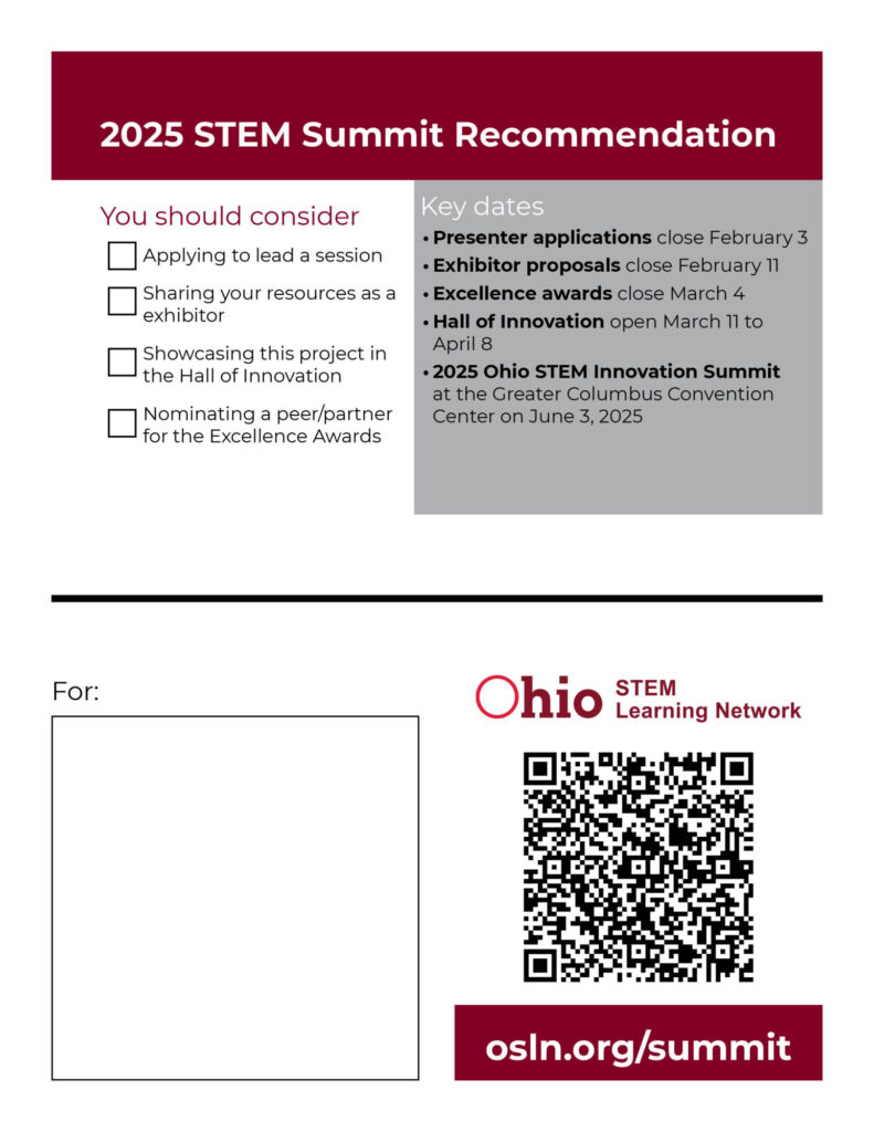 10 days left to present at the 2025 Ohio STEM Innovation Summit