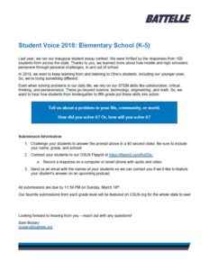 Student Voice 2018_Elementary School